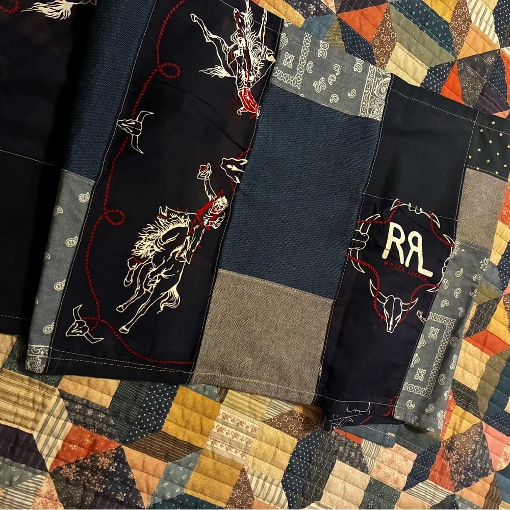 CUSTOM RRL/RL PATCHWORK SCARF (100% UPCYCLED RALPH LAUREN FABRICS)- 1 OF A KIND